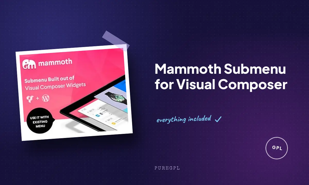 Mammoth Submenu for Visual Composer