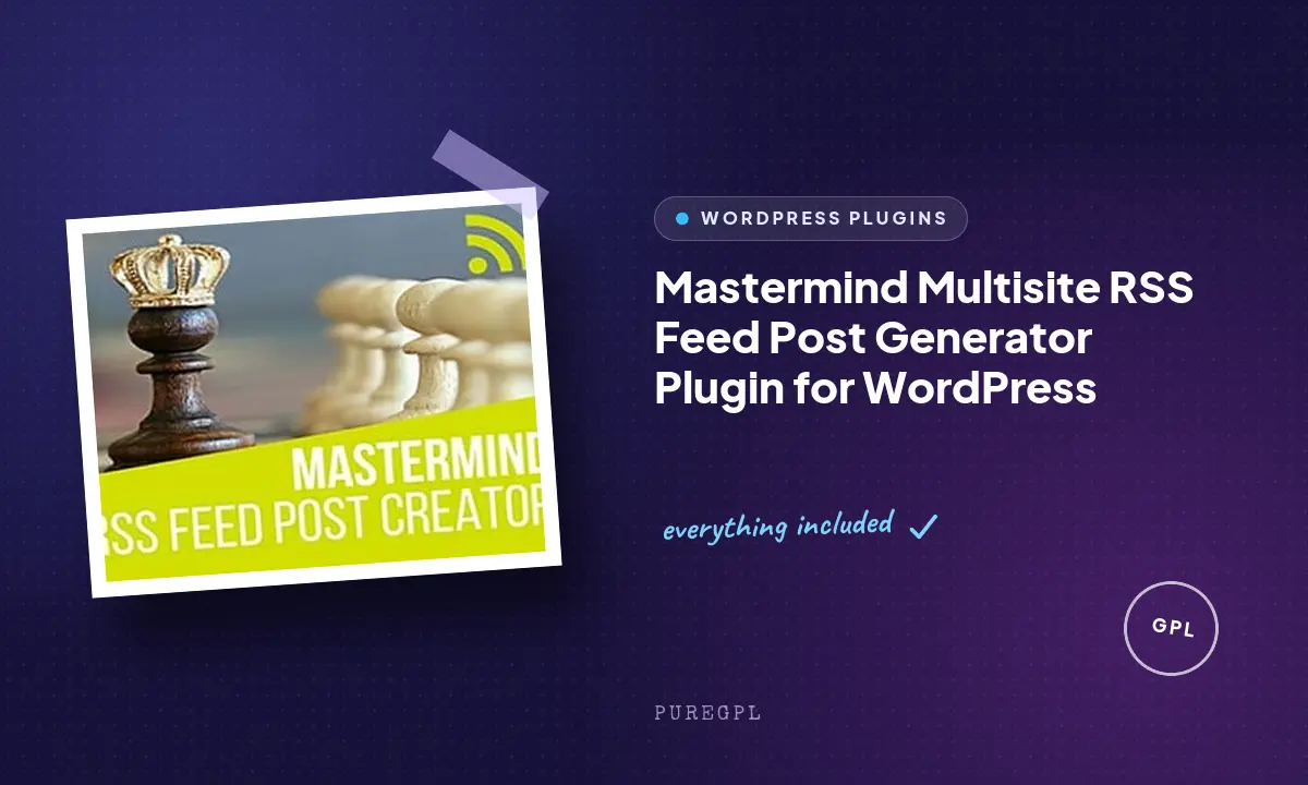 Mastermind Multisite RSS Feed Post Generator Plugin for WordPress