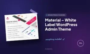material white label wordpress admin theme