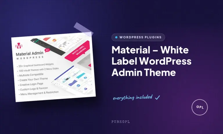 material white label wordpress admin theme