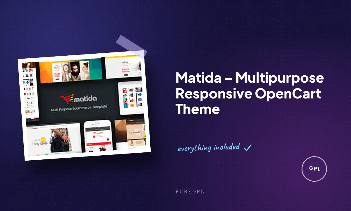 Matida – Multipurpose Responsive OpenCart Theme