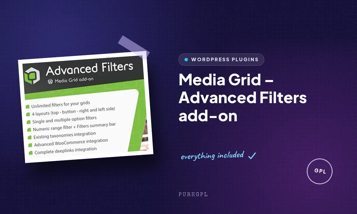 Media Grid – Advanced Filters add-on