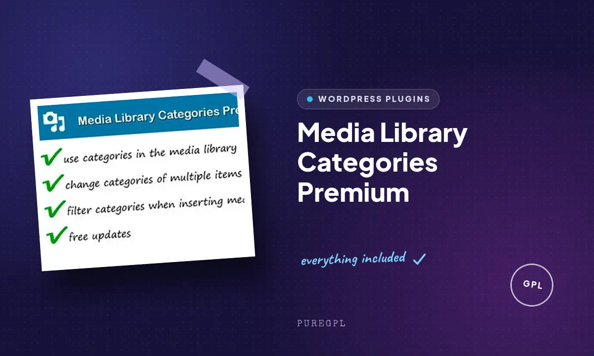Media Library Categories Premium