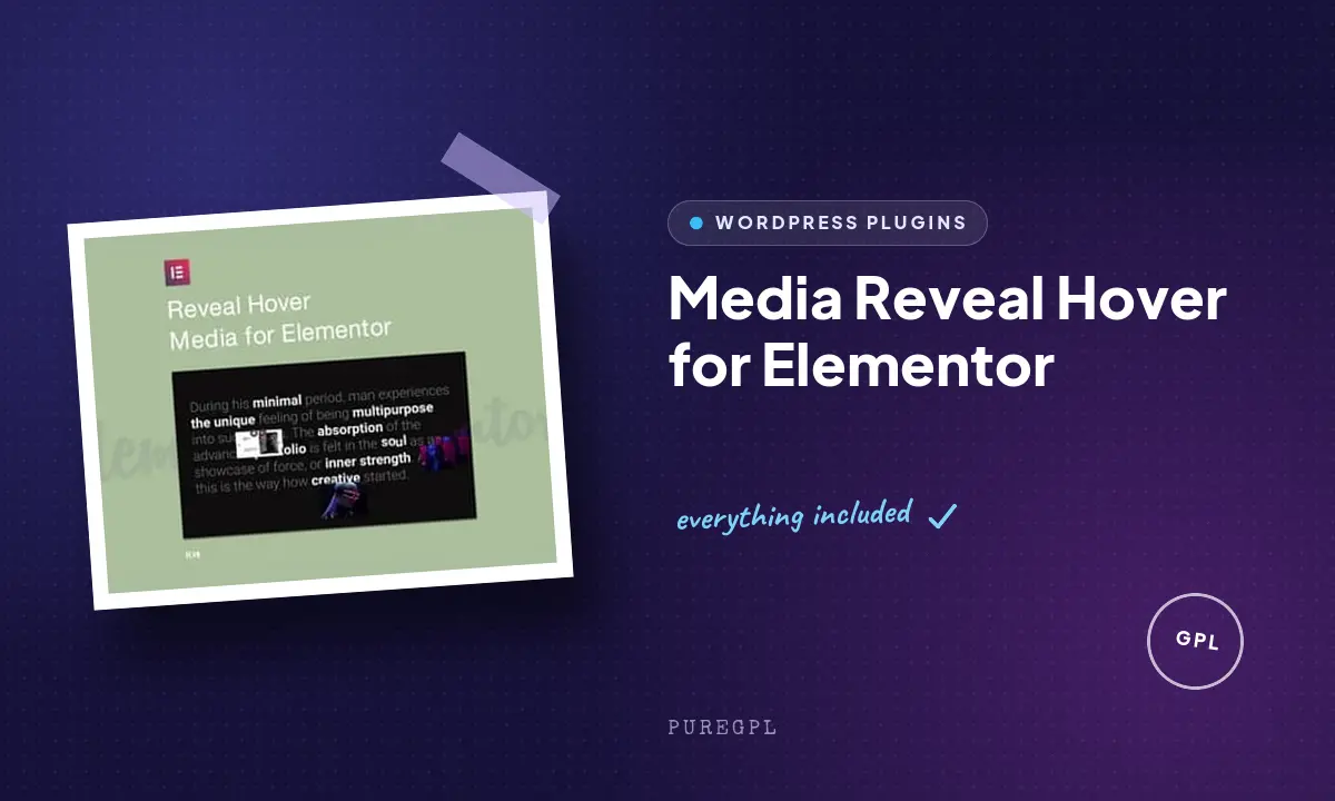 Media Reveal Hover for Elementor