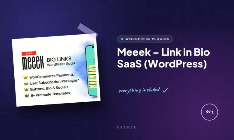 meeek link in bio saas wordpress