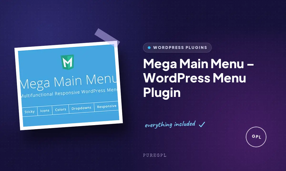 Mega Main Menu | WordPress Menu Plugin