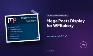 mega posts display for wpbakery