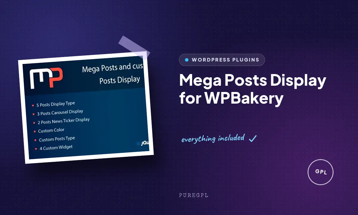 Mega Posts Display for WPBakery