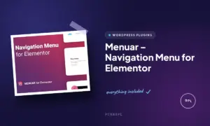 menuar navigation menu for elementor