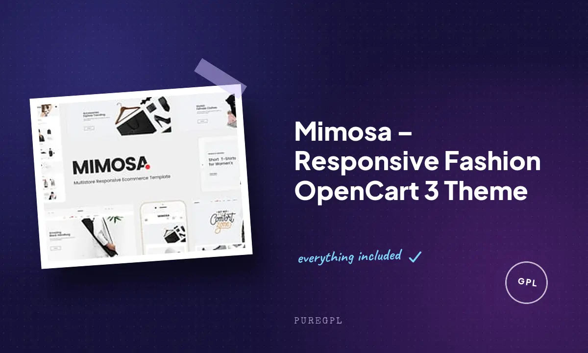 Mimosa – Responsive Fashion OpenCart 3 Theme