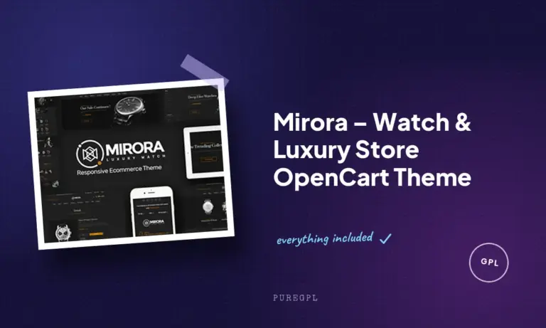 mirora watch luxury store opencart theme