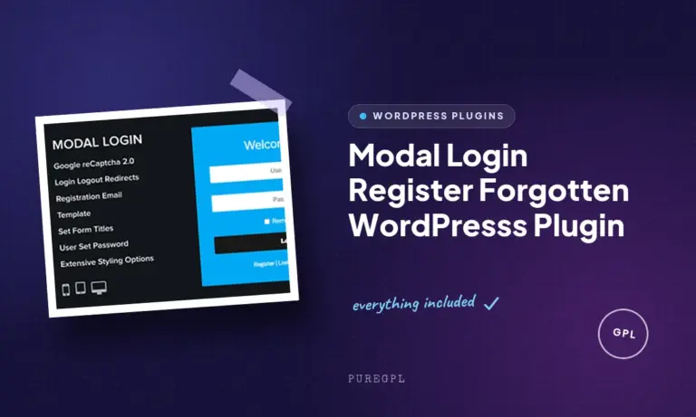 modal login register forgotten wordpresss plugin