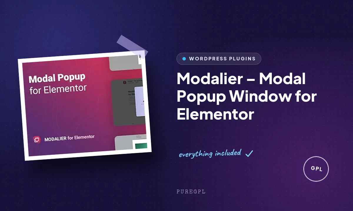 Modalier – Modal Popup Window for Elementor