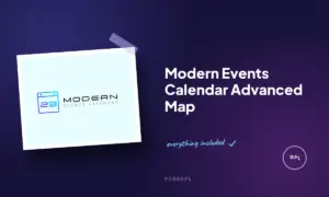 modern events calendar advanced map