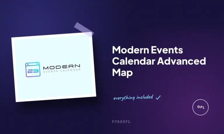 modern events calendar advanced map