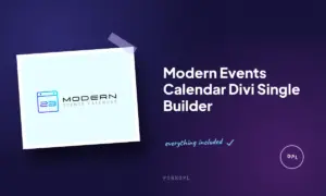 modern events calendar divi single builder