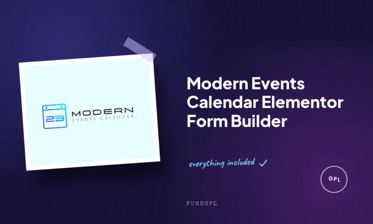 modern events calendar elementor form builder