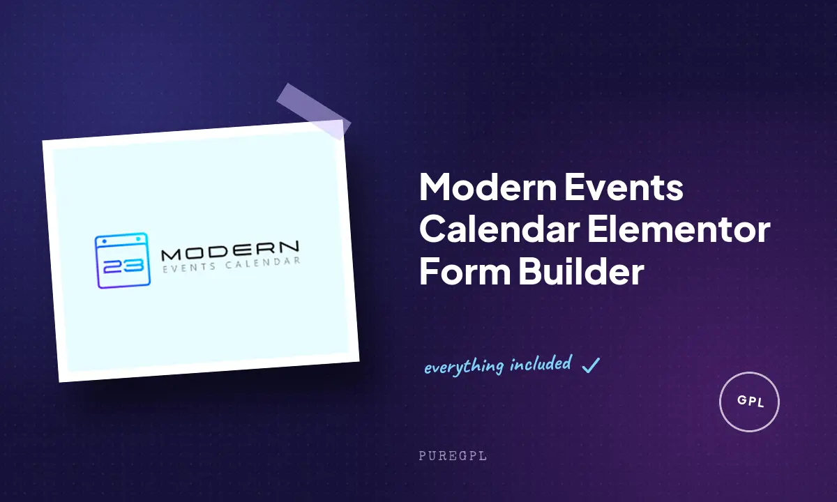 Modern events calendar | Elementor Form Builder