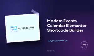 modern events calendar elementor shortcode builder