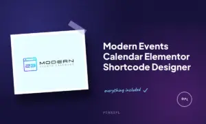 modern events calendar elementor shortcode designer