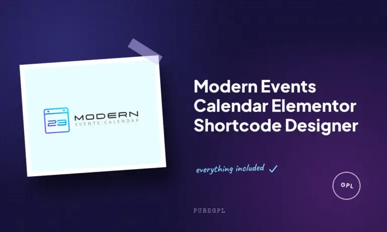 modern events calendar elementor shortcode designer