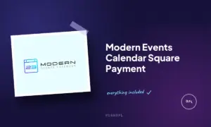 modern events calendar square payment