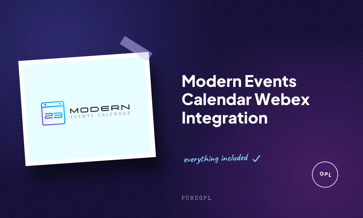 Modern events calendar | Webex Integration