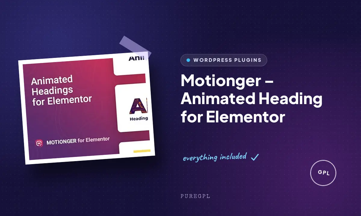 Motionger – Animated Heading for Elementor