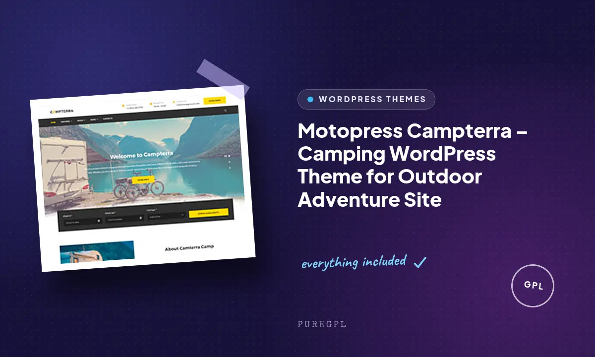 Campterra – Camping WordPress Theme for Outdoor Adventure Site