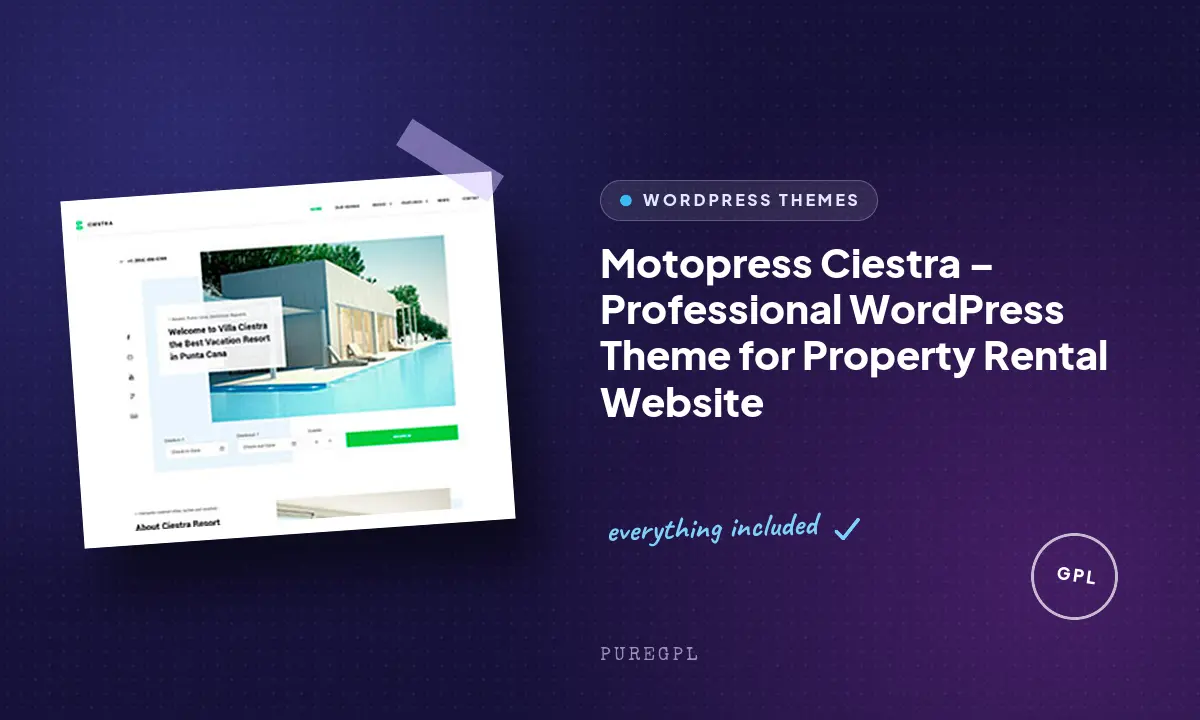 Ciestra – Professional WordPress Theme for Property Rental Website