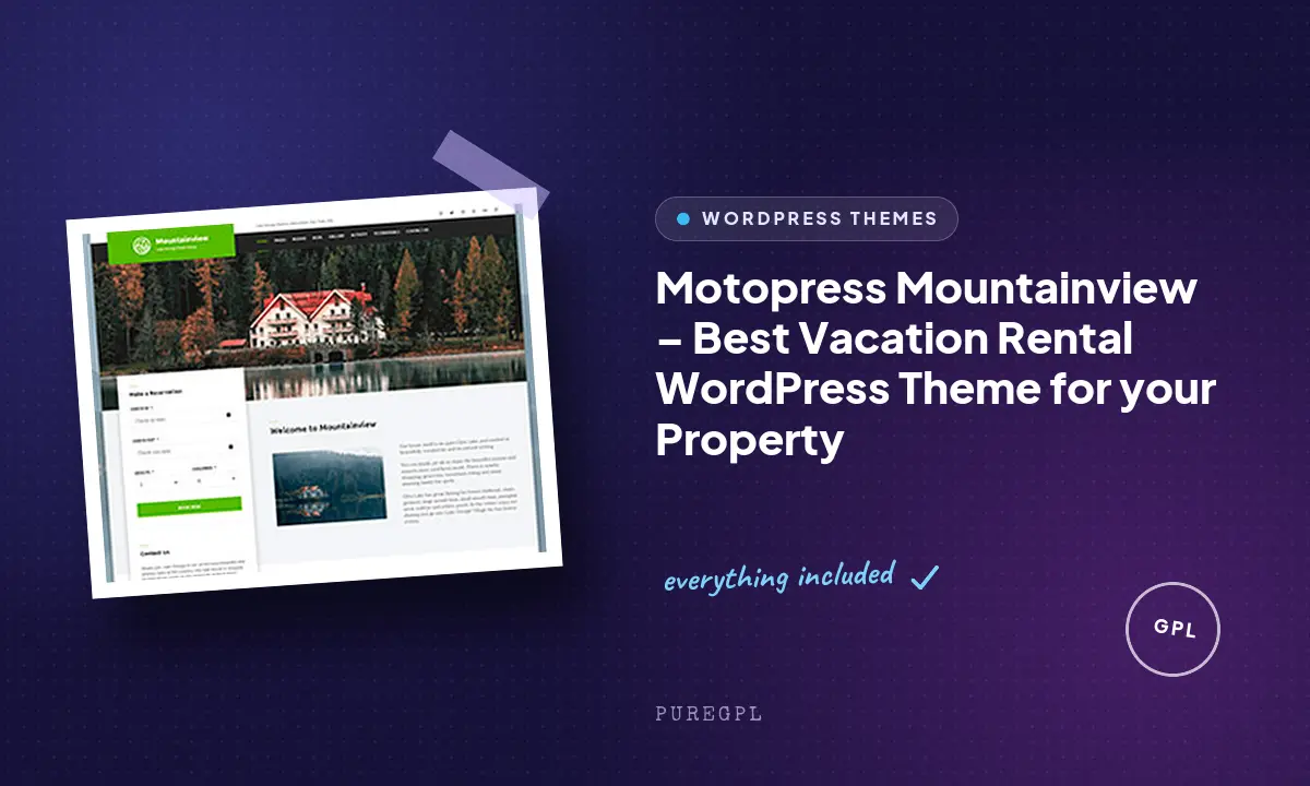 Mountainview – Best Vacation Rental WordPress Theme for your Property