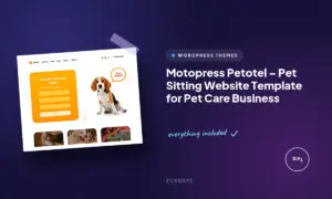 motopress petotel pet sitting website template for pet care business