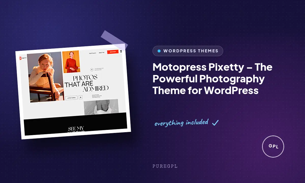 Pixetty – The Powerful Photography Theme for WordPress
