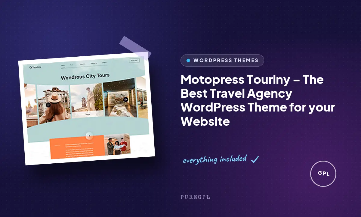Touriny – The Best Travel Agency WordPress Theme for your Website