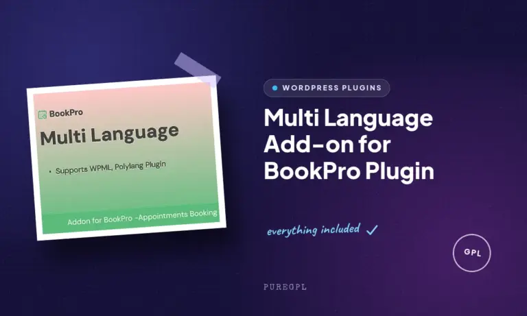 multi language add on for bookpro plugin