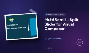 multi scroll split slider for visual composer