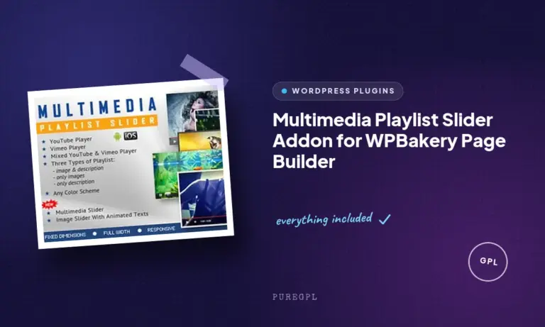 multimedia playlist slider addon for wpbakery page builder