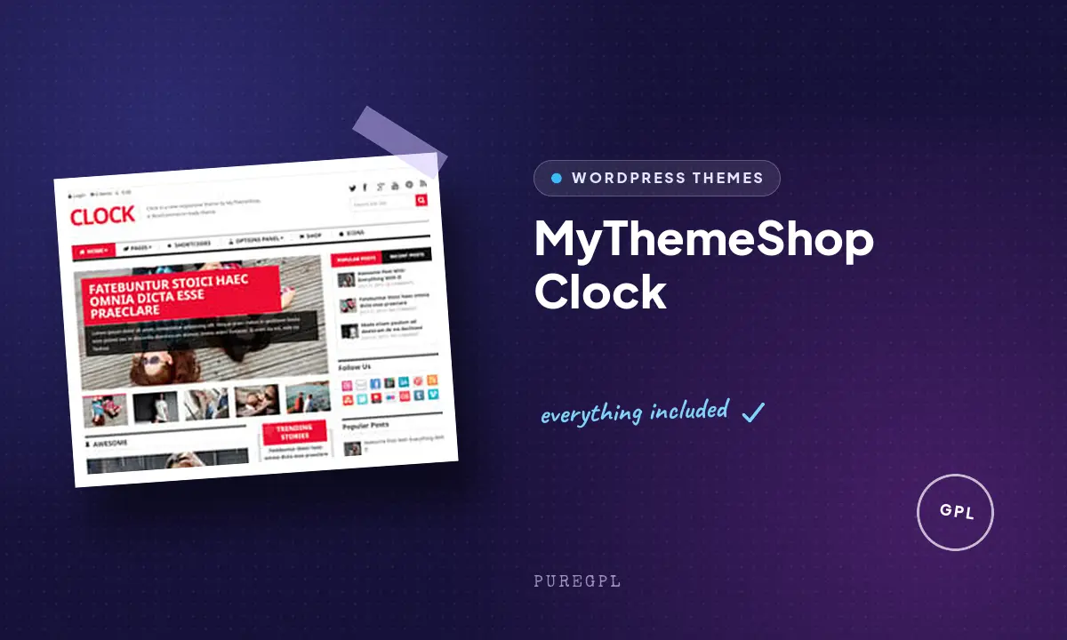 Mythemeshop | Clock
