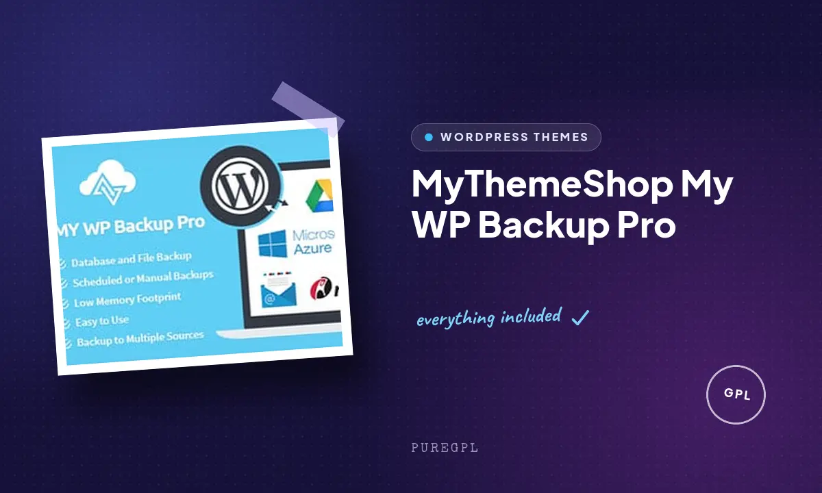 MyThemeShop My WP Backup Pro