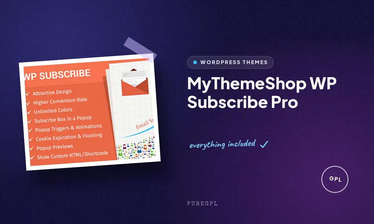 MyThemeShop WP Subscribe Pro
