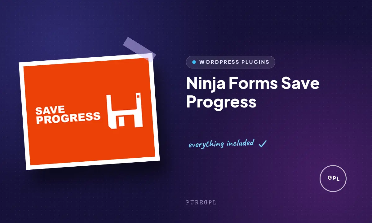 Ninja Forms Save Progress