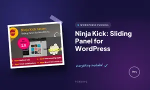 ninja kick sliding panel for wordpress