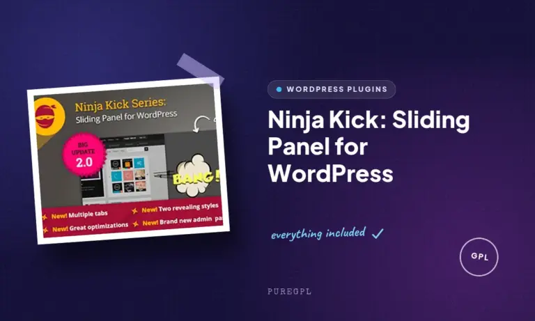 ninja kick sliding panel for wordpress