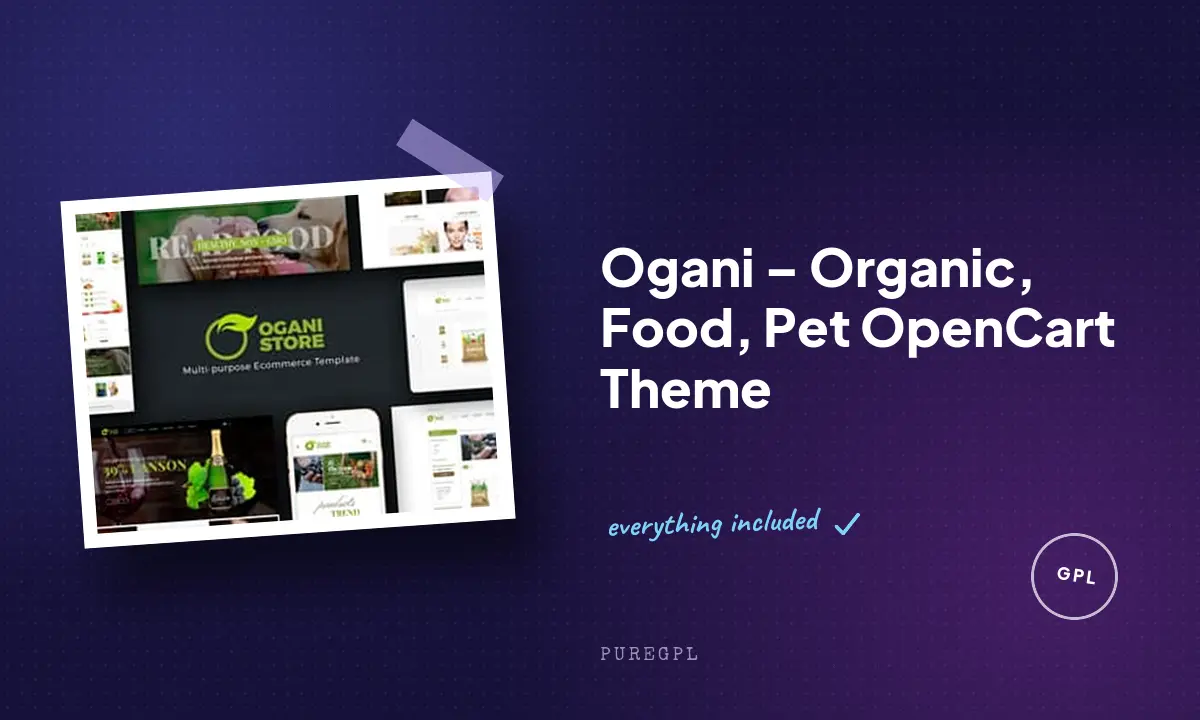 Ogani – Organic, Food, Pet OpenCart Theme