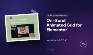 on scroll animated grid for elementor