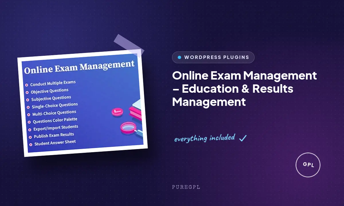 Online Exam Management – Education & Results Management