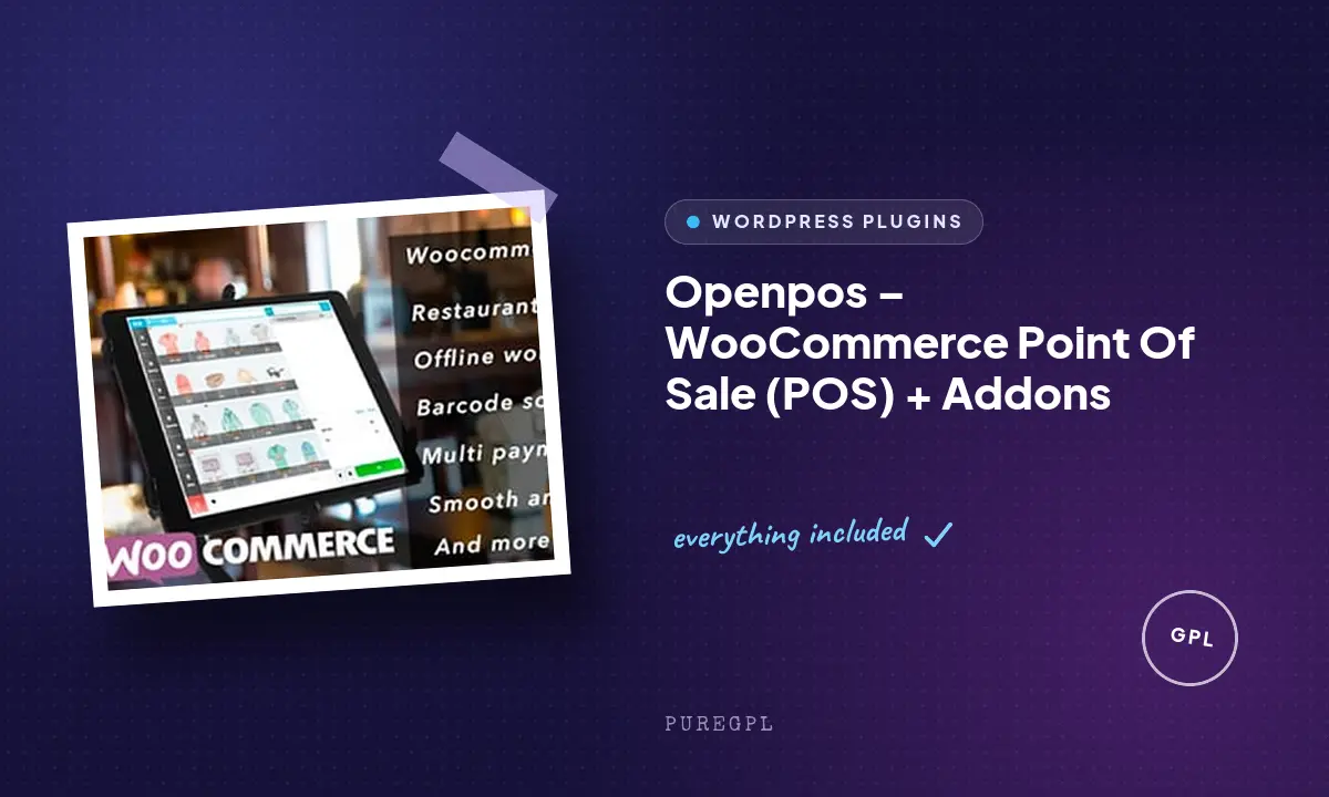 Openpos – WooCommerce Point Of Sale (POS) + Addons