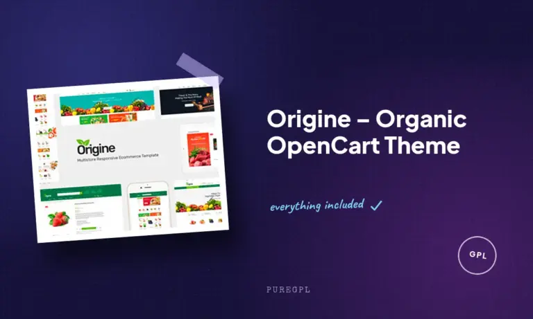 origine organic opencart theme