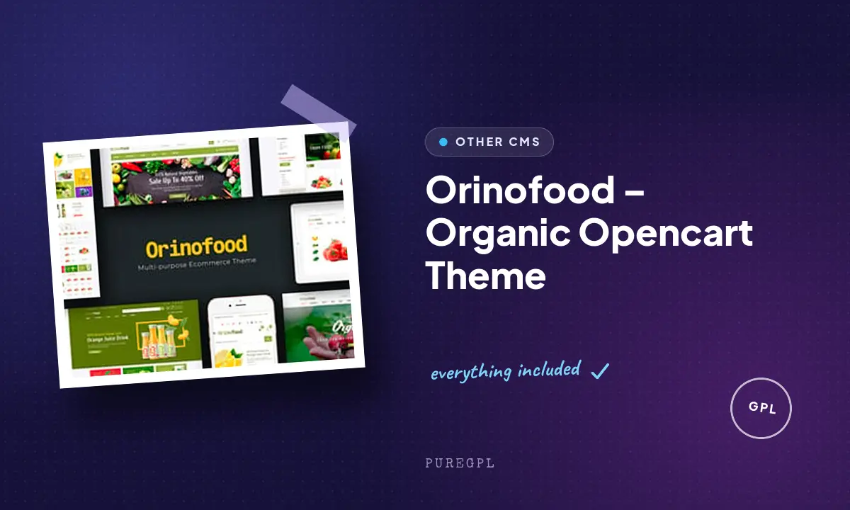 Orinofood – Organic Opencart Theme