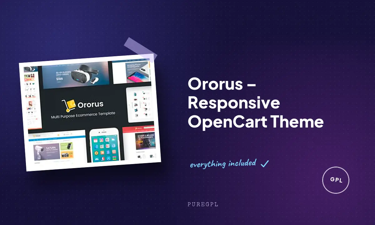 Ororus – Responsive OpenCart Theme